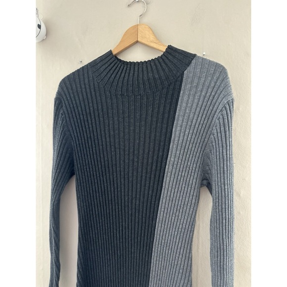 Lane Bryant Womens Fitted Sweater Dress Size 22/24 Black Colorblock Office - Picture 2 of 8